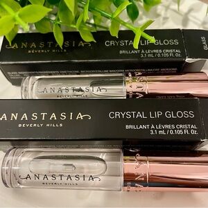 Set of Two Anastasia Beverly Hills Crystal Lip Gloss - Glass (Clear) New in Box